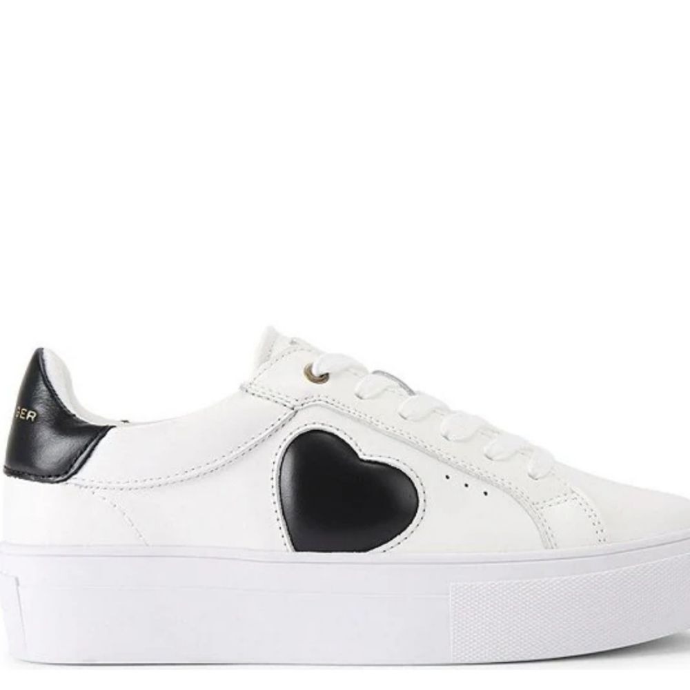 Kurt Geiger London Lana Leather Heart Platform Sneakers